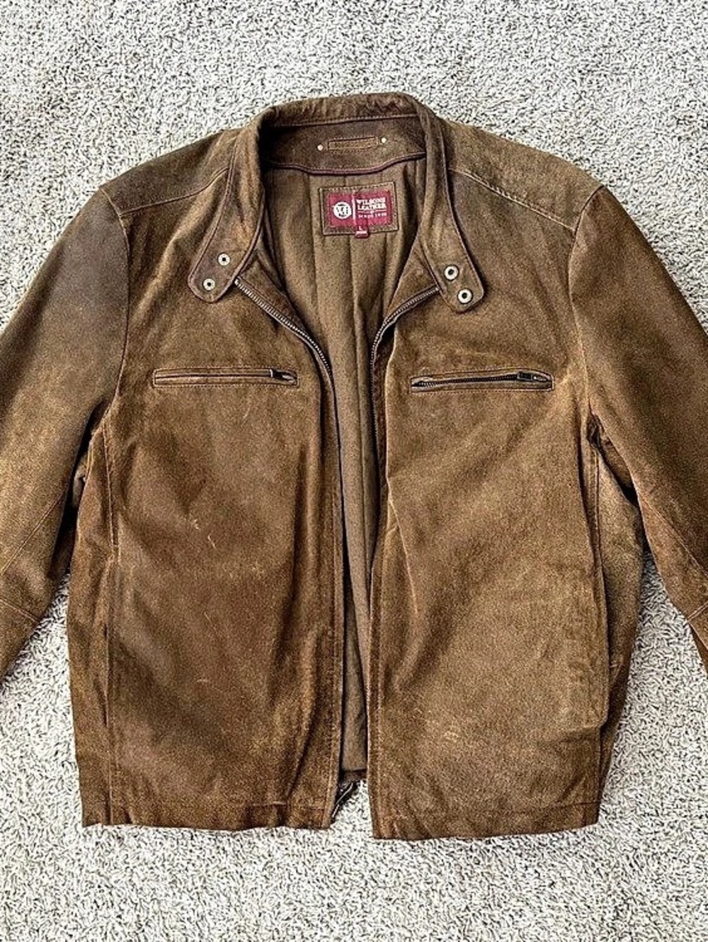 Vintage Leather Men's Leather Jacket in Brown
